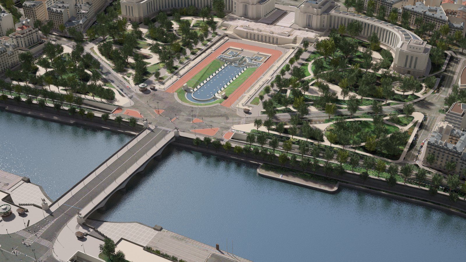 Paris City Eiffel Tower Mars Fields 3D model_3