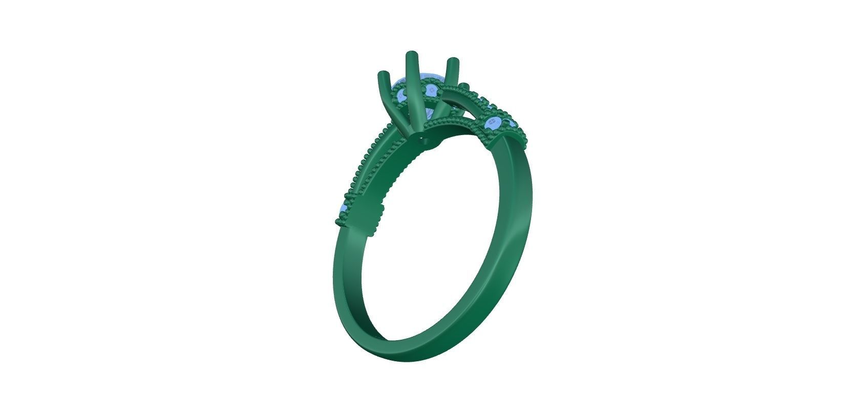 Engagement ring N2 3D print model_6