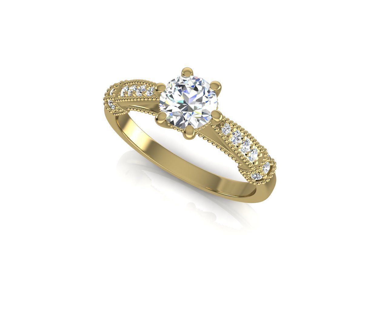 Engagement ring N2 3D print model_3