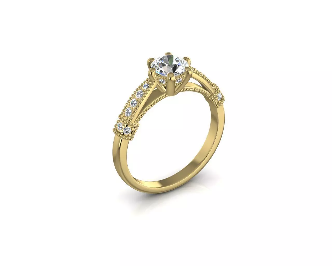 Engagement ring N2 3D print model_0