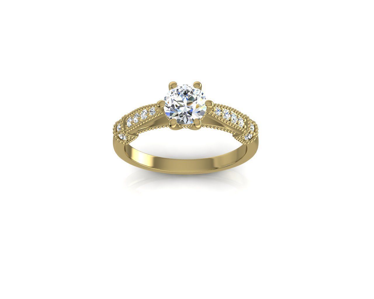 Engagement ring N2 3D print model_1
