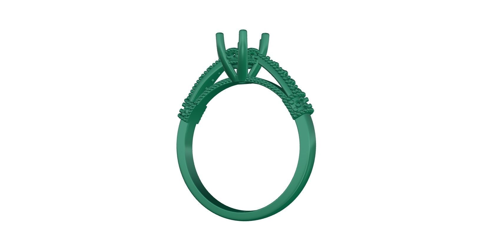 Engagement ring N2 3D print model_9