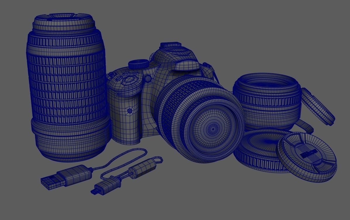 DSLR camera 3D model_3