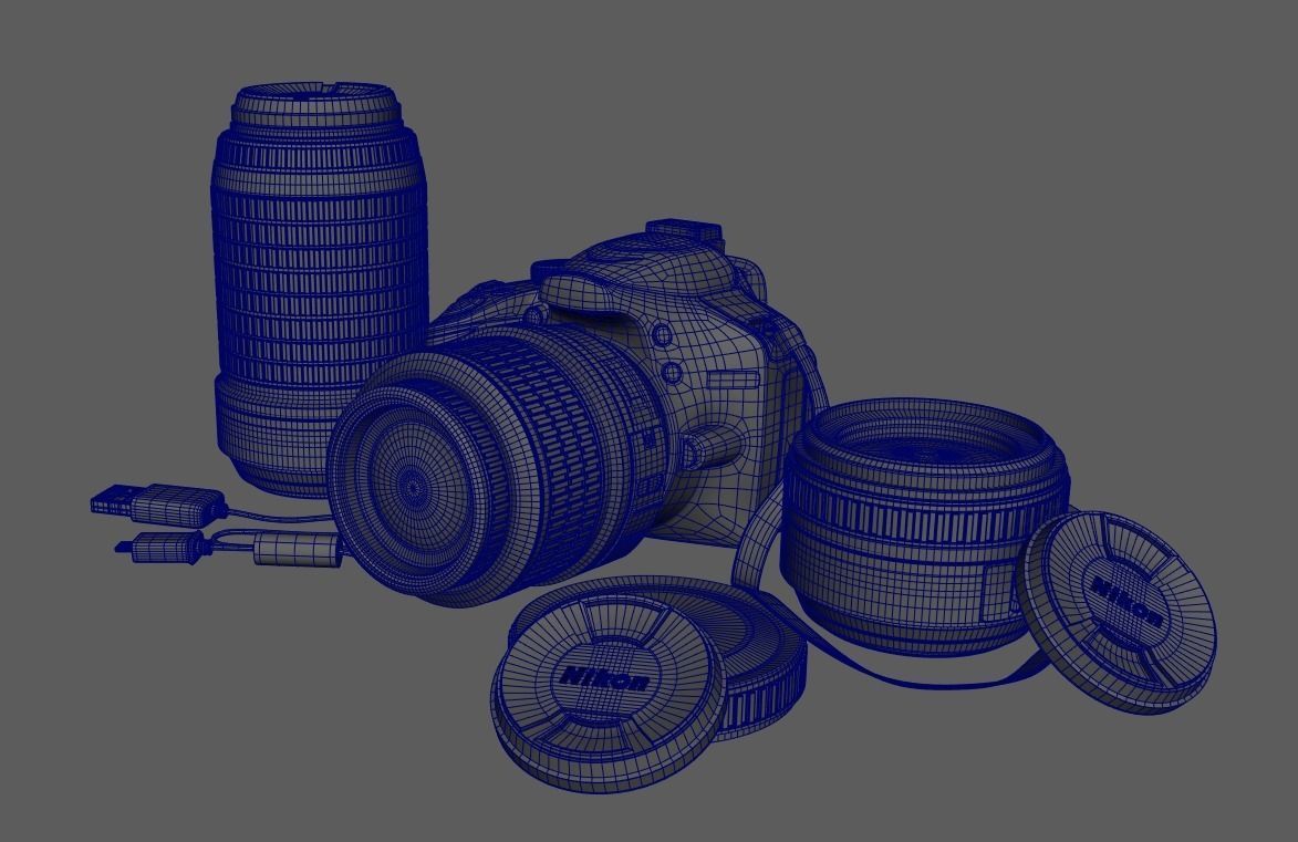 DSLR camera 3D model_1