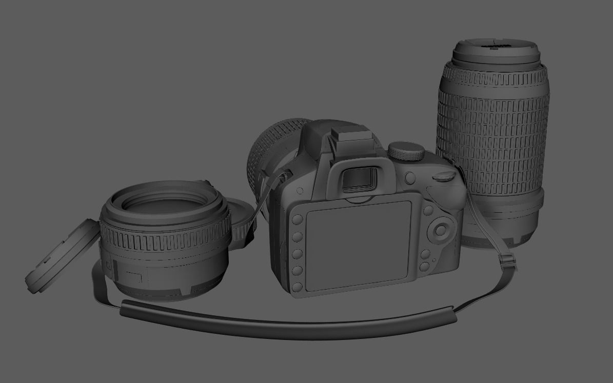 DSLR camera 3D model_4