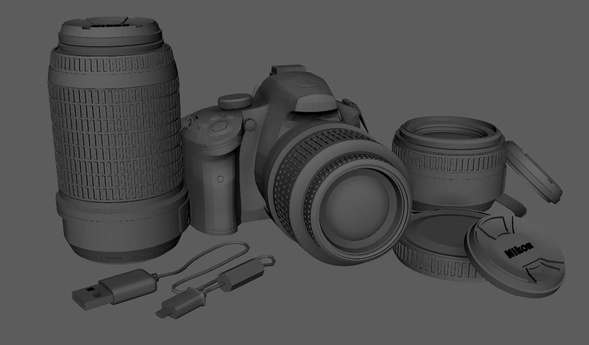 DSLR camera 3D model_2