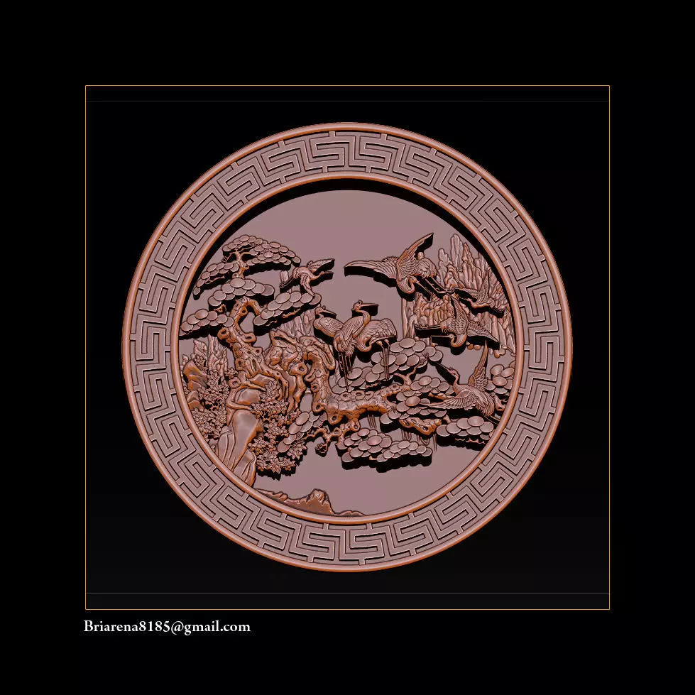 Mural birds carving file stl STL Reliefs for CNC machines  3D print model_0