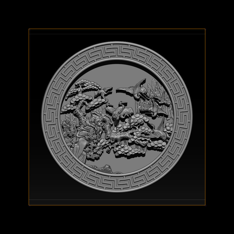 Mural birds carving file stl STL Reliefs for CNC machines  3D print model_6