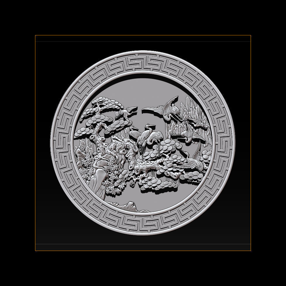 Mural birds carving file stl STL Reliefs for CNC machines  3D print model_4