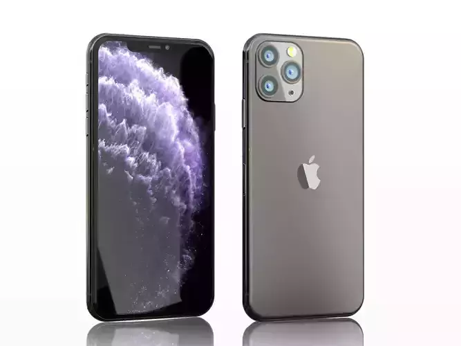 Iphone 11 pro max space gray 3D model