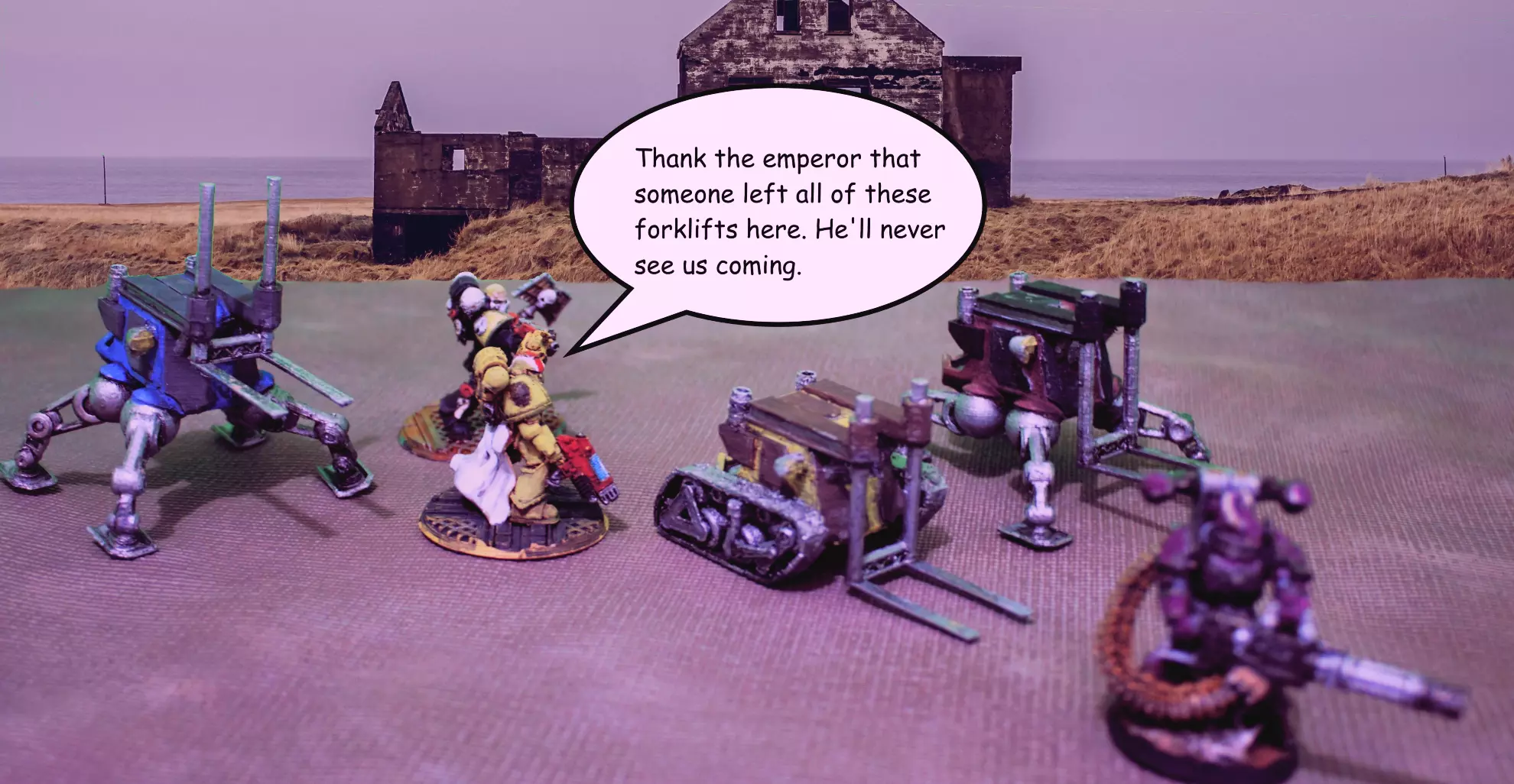 GRIMDARK FORKLIFT WALKER MONOPOSE Free 3D print model