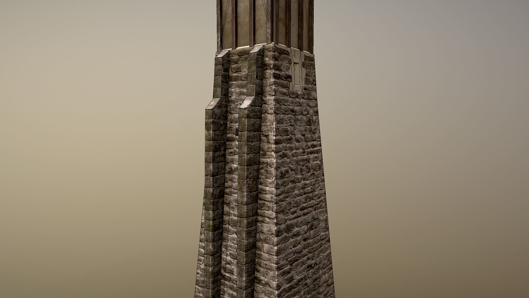 Medieval DRAGON Tower 01 Low-poly 3D model_14