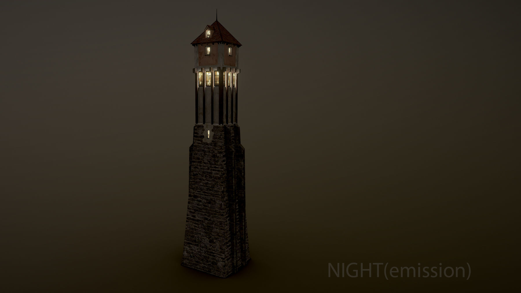 Medieval DRAGON Tower 01 Low-poly 3D model_19