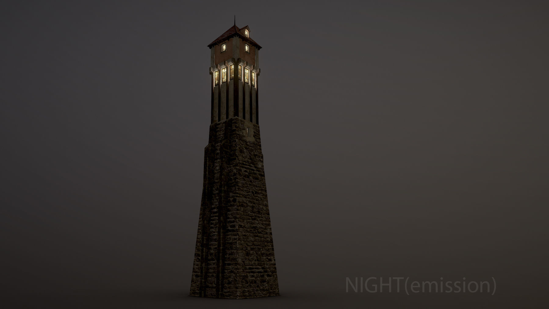 Medieval DRAGON Tower 01 Low-poly 3D model_18