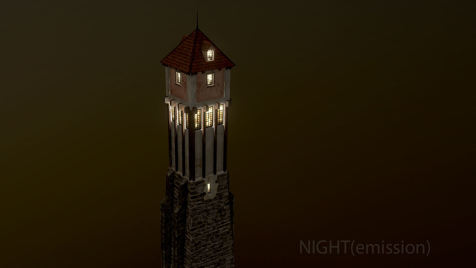 Medieval DRAGON Tower 01 Low-poly 3D model_20