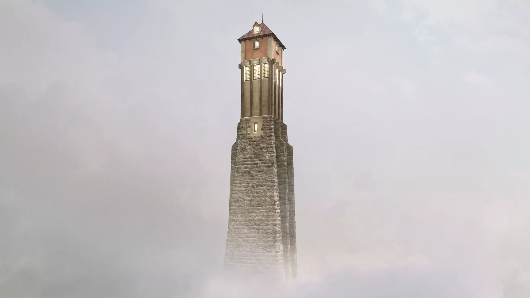 Medieval DRAGON Tower 01 Low-poly 3D model_0