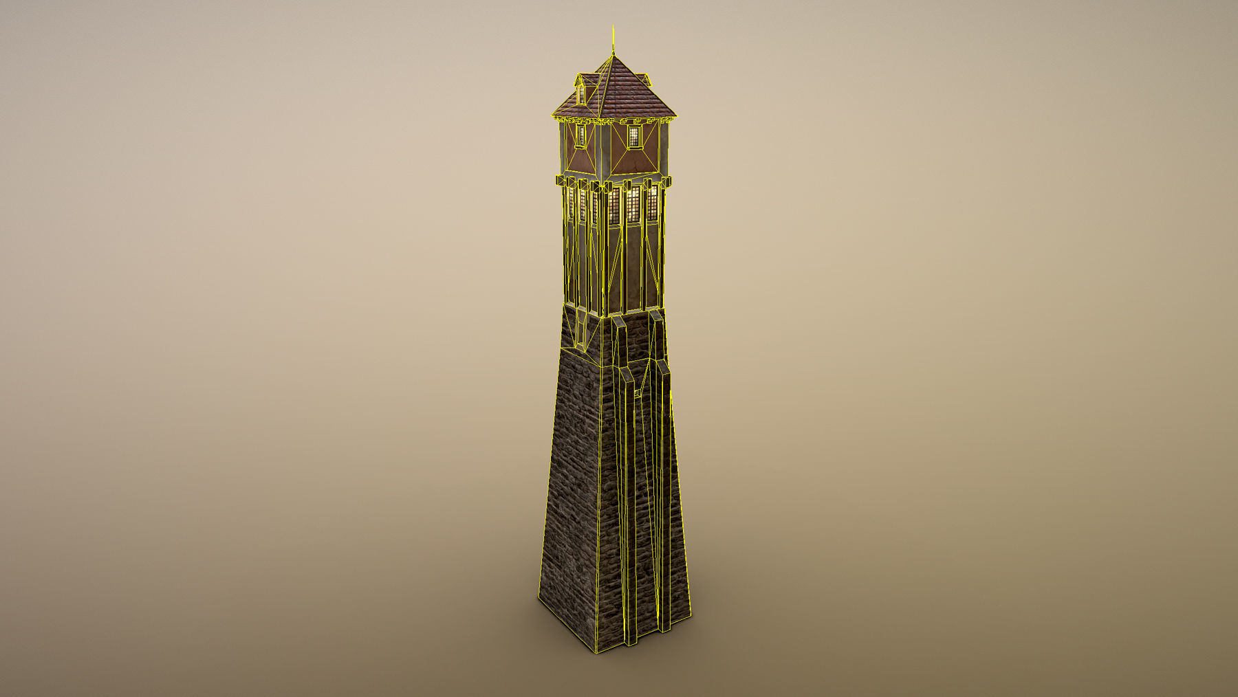 Medieval DRAGON Tower 01 Low-poly 3D model_12