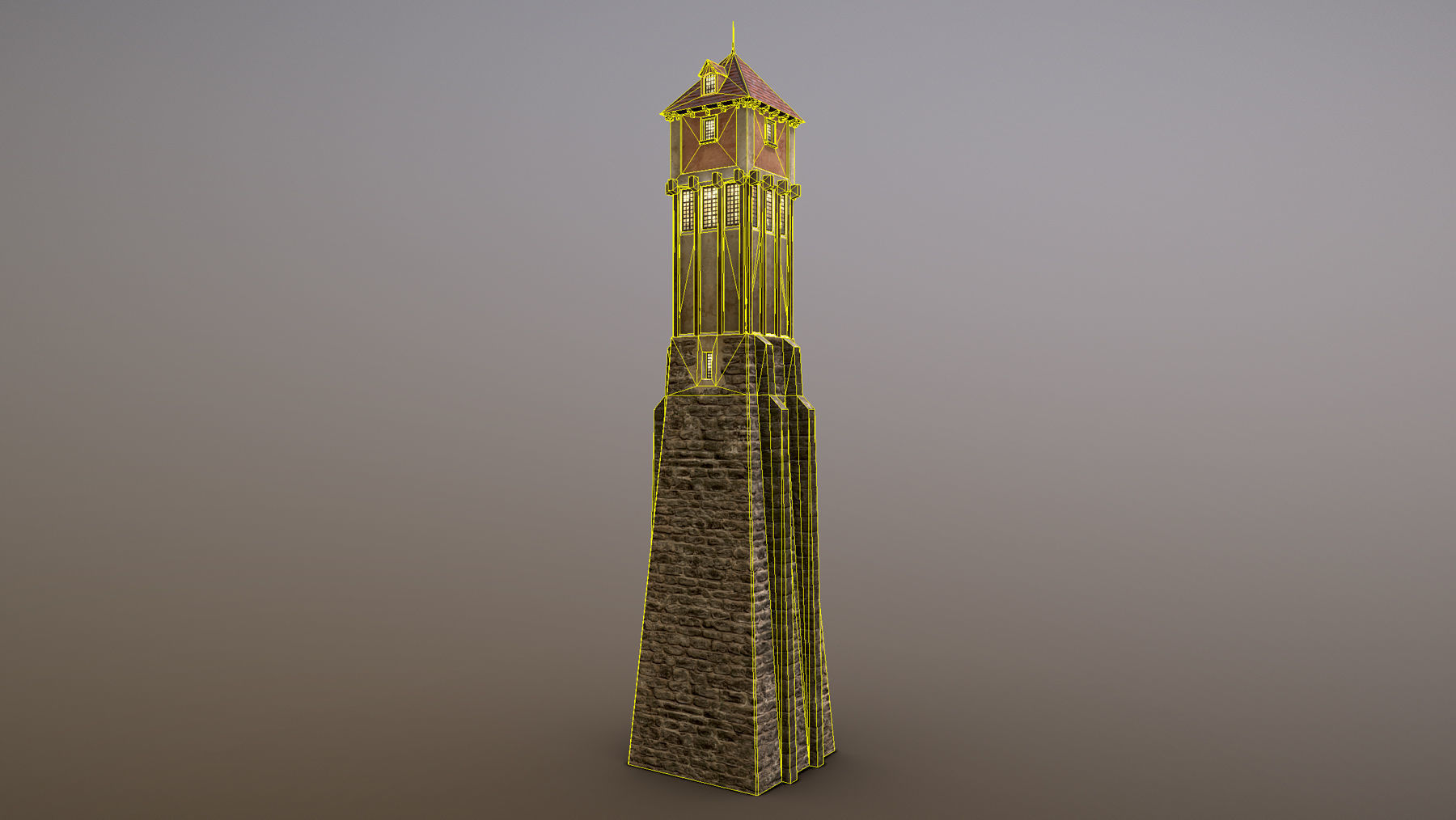 Medieval DRAGON Tower 01 Low-poly 3D model_11
