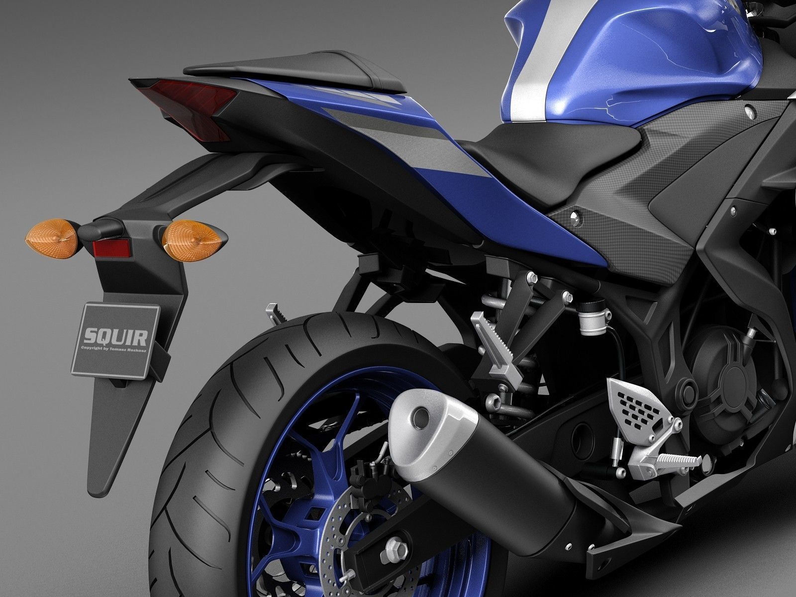 Yamaha YZF R3 2015 3D model_3
