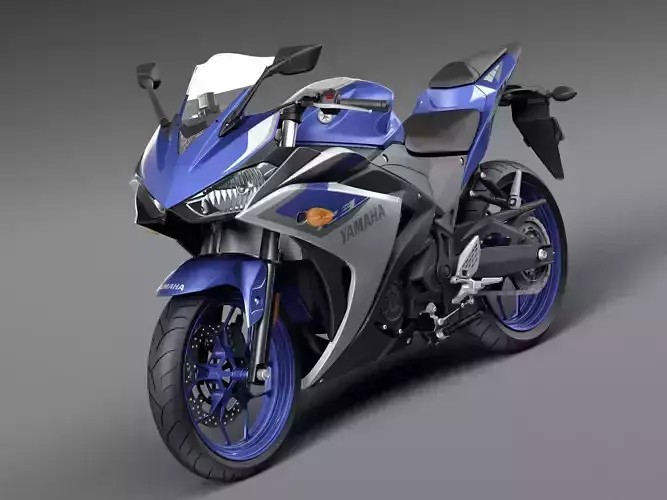 Yamaha YZF R3 2015 3D model