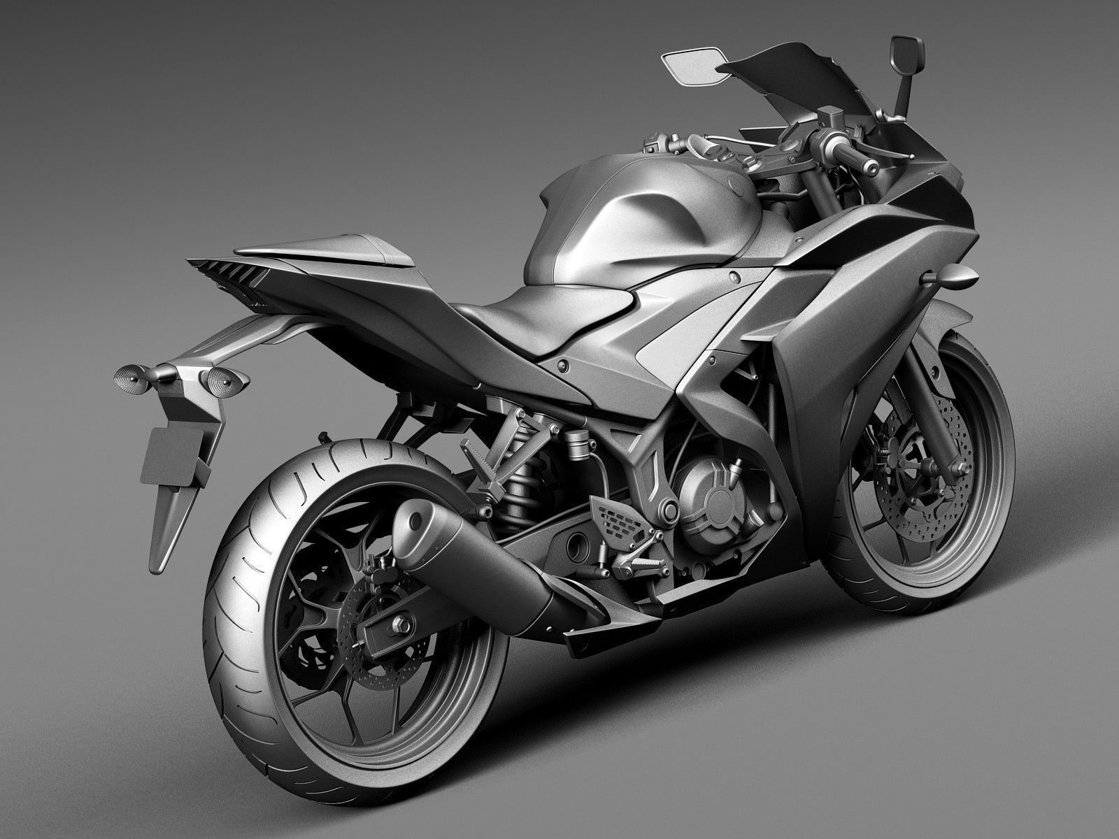 Yamaha YZF R3 2015 3D model_11