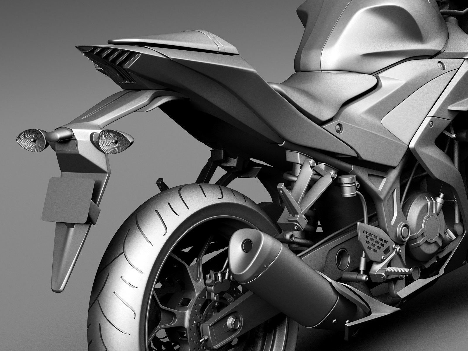 Yamaha YZF R3 2015 3D model_10