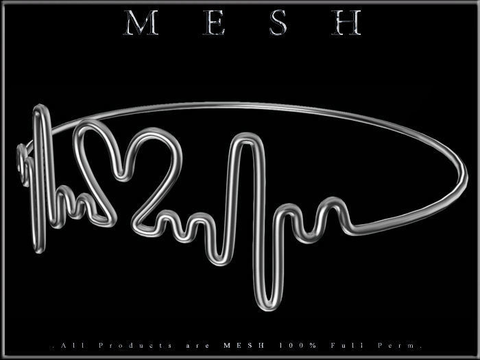 Love heart beat Ring Low-poly 3D model_3