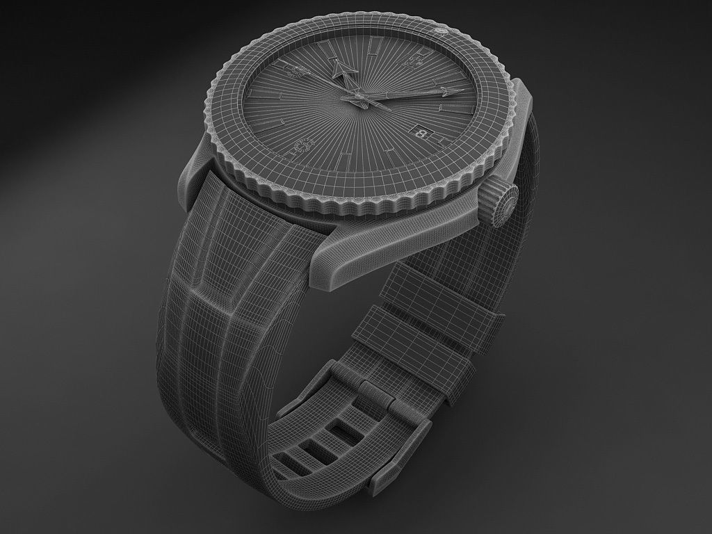 Omega Seamaster Planet Ocean 3D model_13