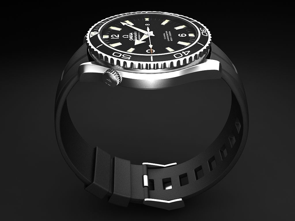 Omega Seamaster Planet Ocean 3D model_4