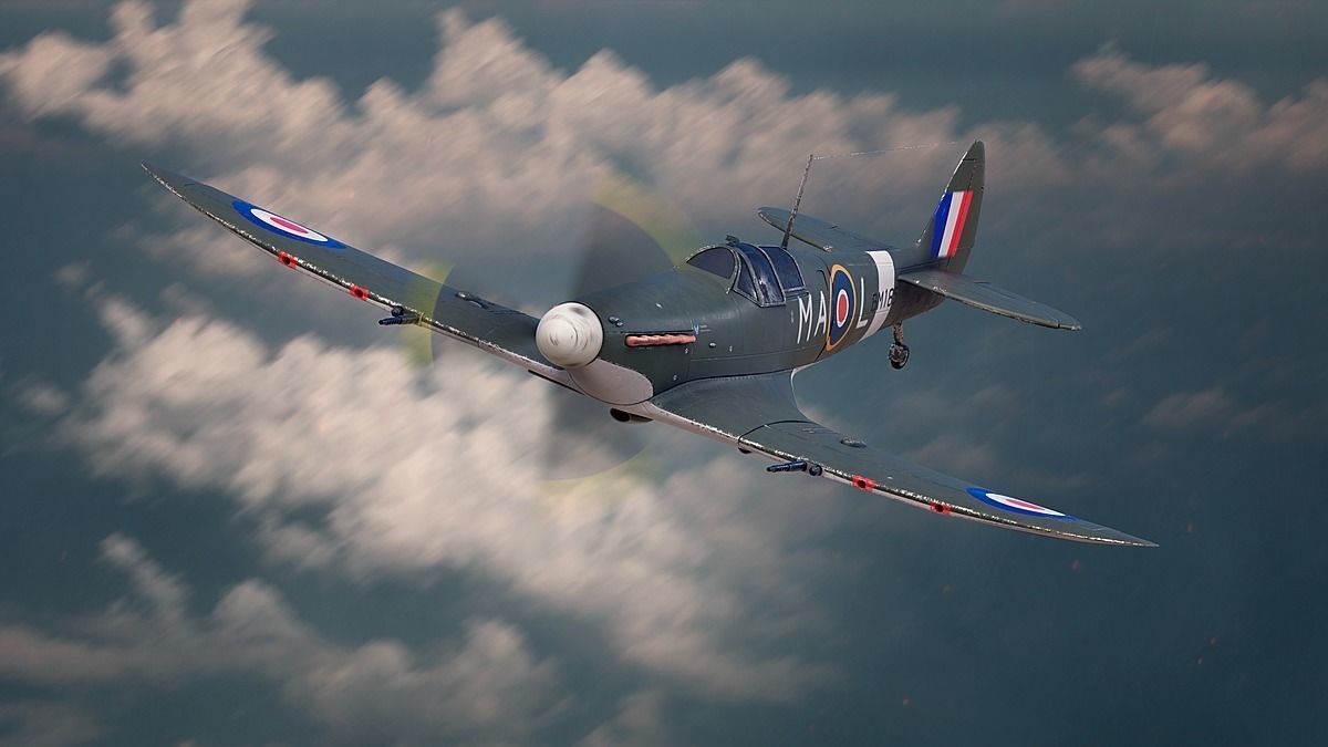 Supermarine Spitfire Low-poly 3D model_2