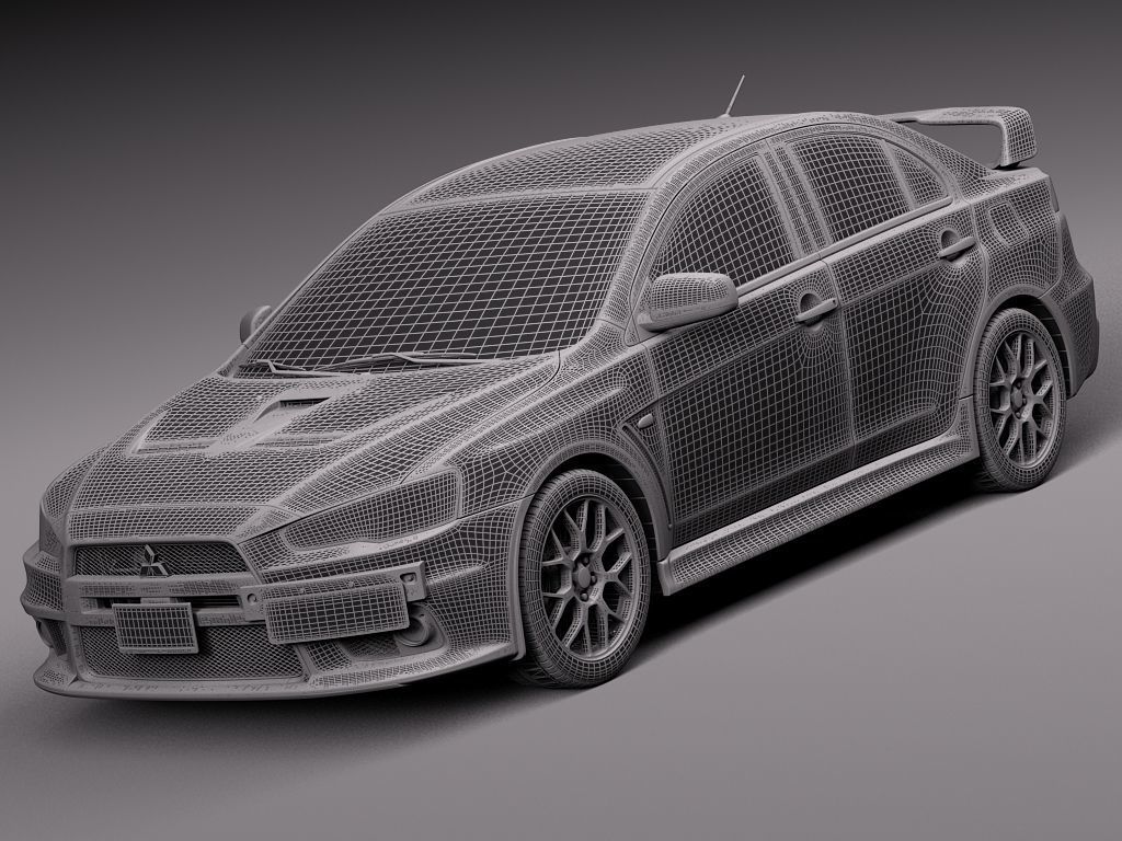 Mitsubishi Lancer Evolution X 2008 3D model_21