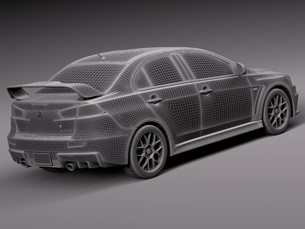 Mitsubishi Lancer Evolution X 2008 3D model_22