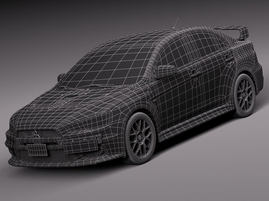 Mitsubishi Lancer Evolution X 2008 3D model_23