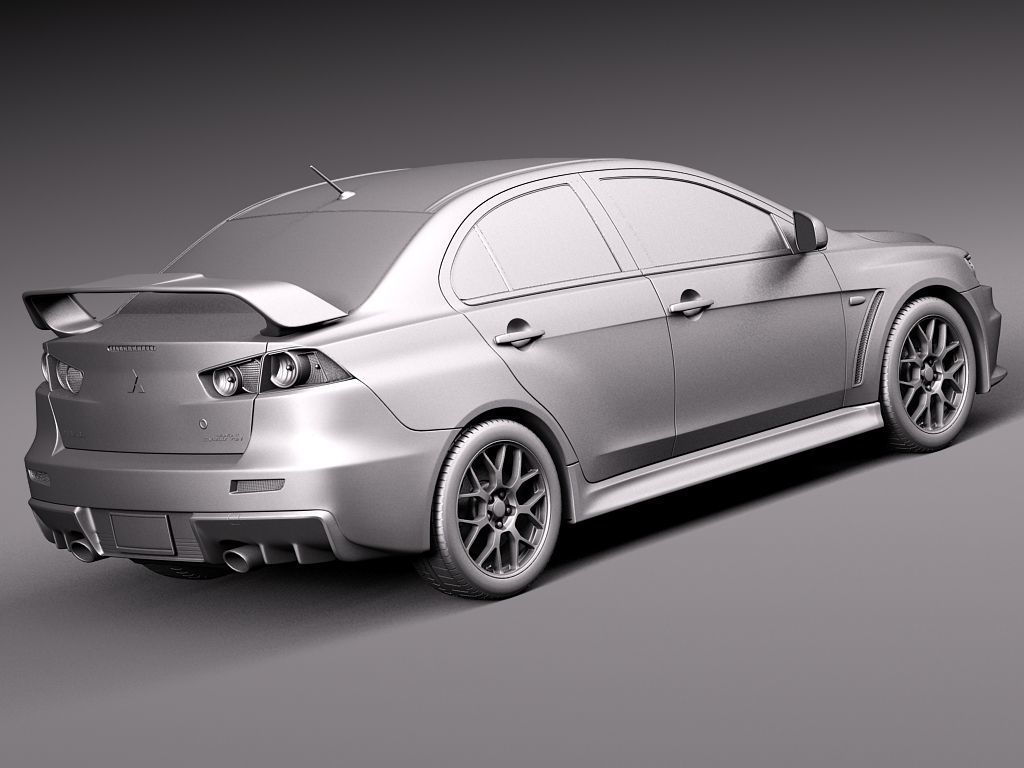 Mitsubishi Lancer Evolution X 2008 3D model_20