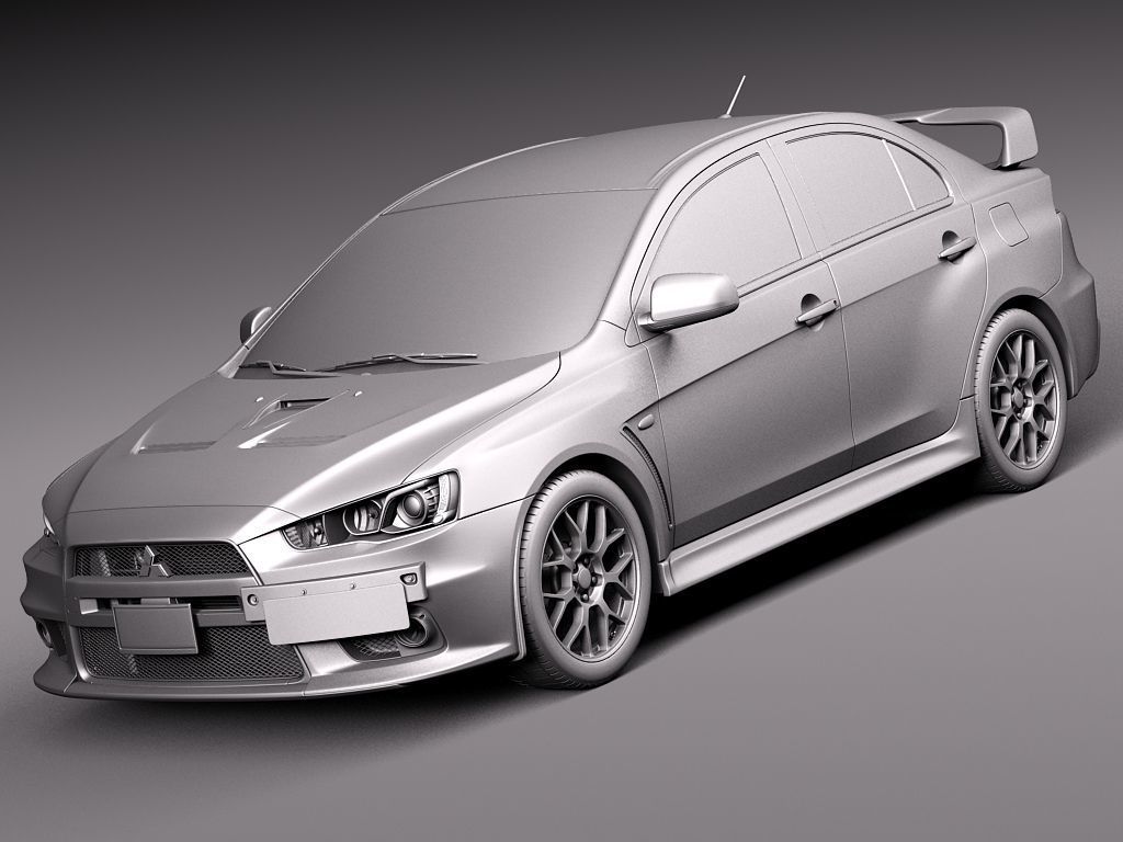 Mitsubishi Lancer Evolution X 2008 3D model_17
