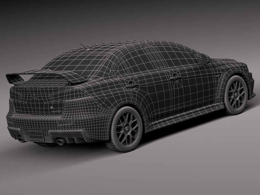 Mitsubishi Lancer Evolution X 2008 3D model_24
