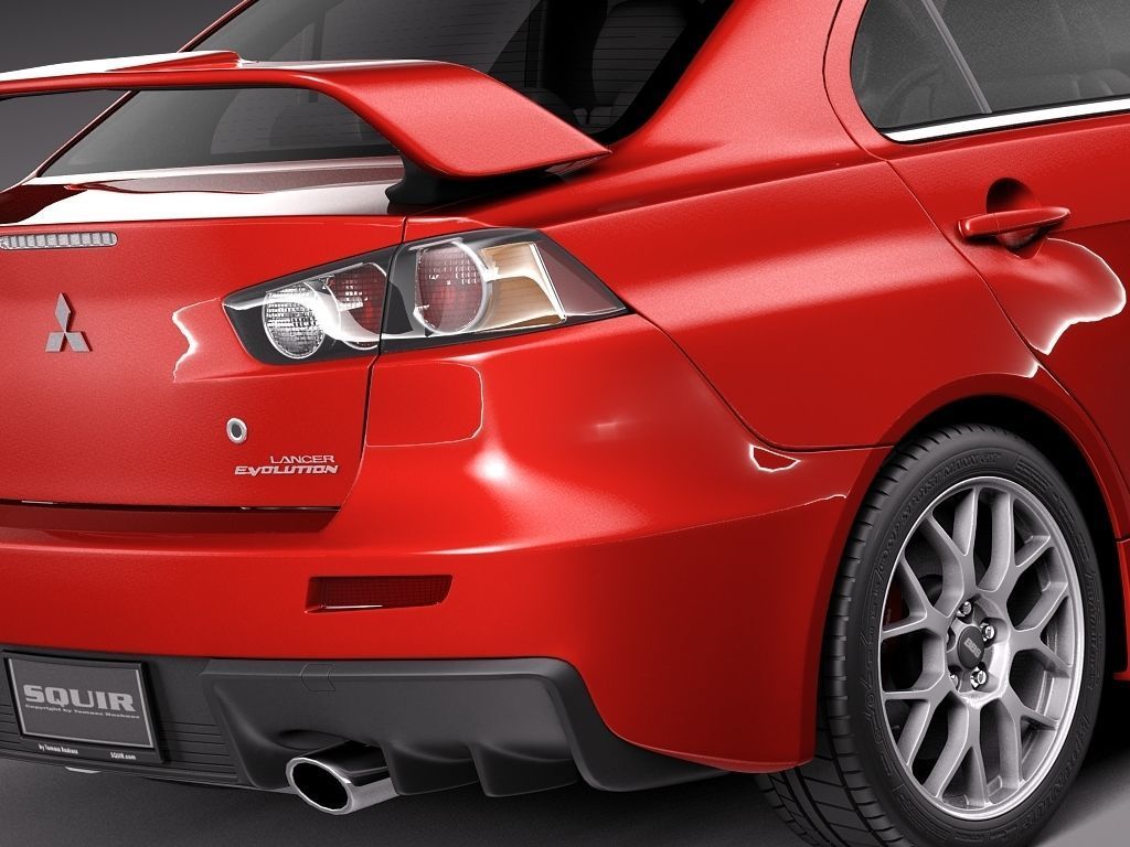 Mitsubishi Lancer Evolution X 2008 3D model_3