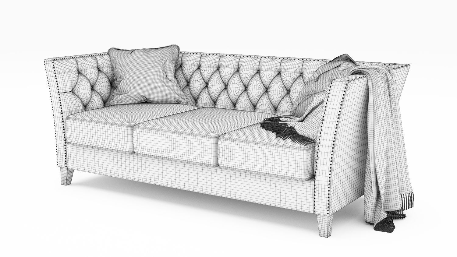 Dunstaffnage Chesterfield Sofa  3D model_9