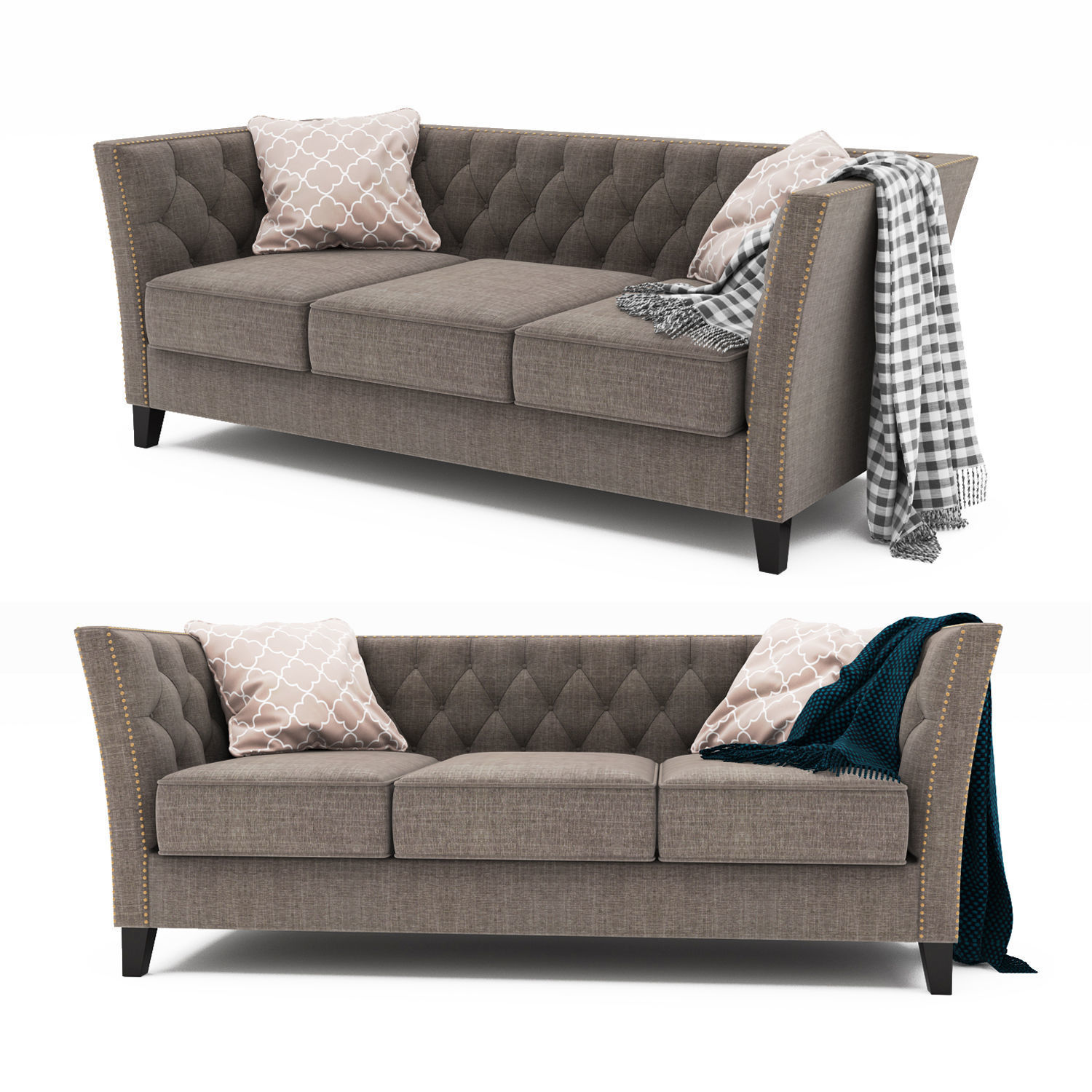 Dunstaffnage Chesterfield Sofa  3D model_1