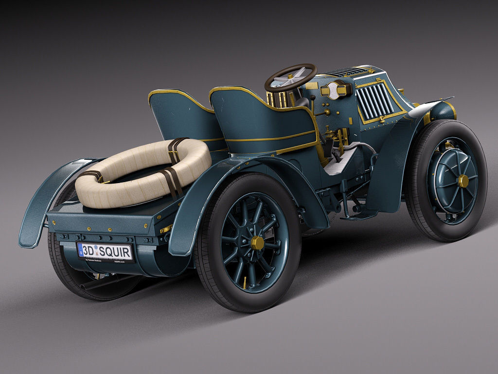  Lohner Porsche 1901 3D model_5