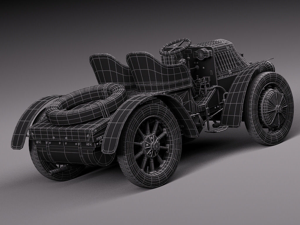  Lohner Porsche 1901 3D model_19