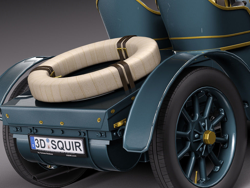  Lohner Porsche 1901 3D model_4