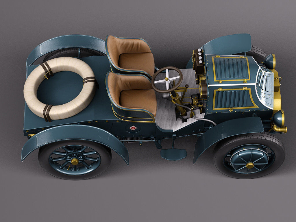  Lohner Porsche 1901 3D model_10