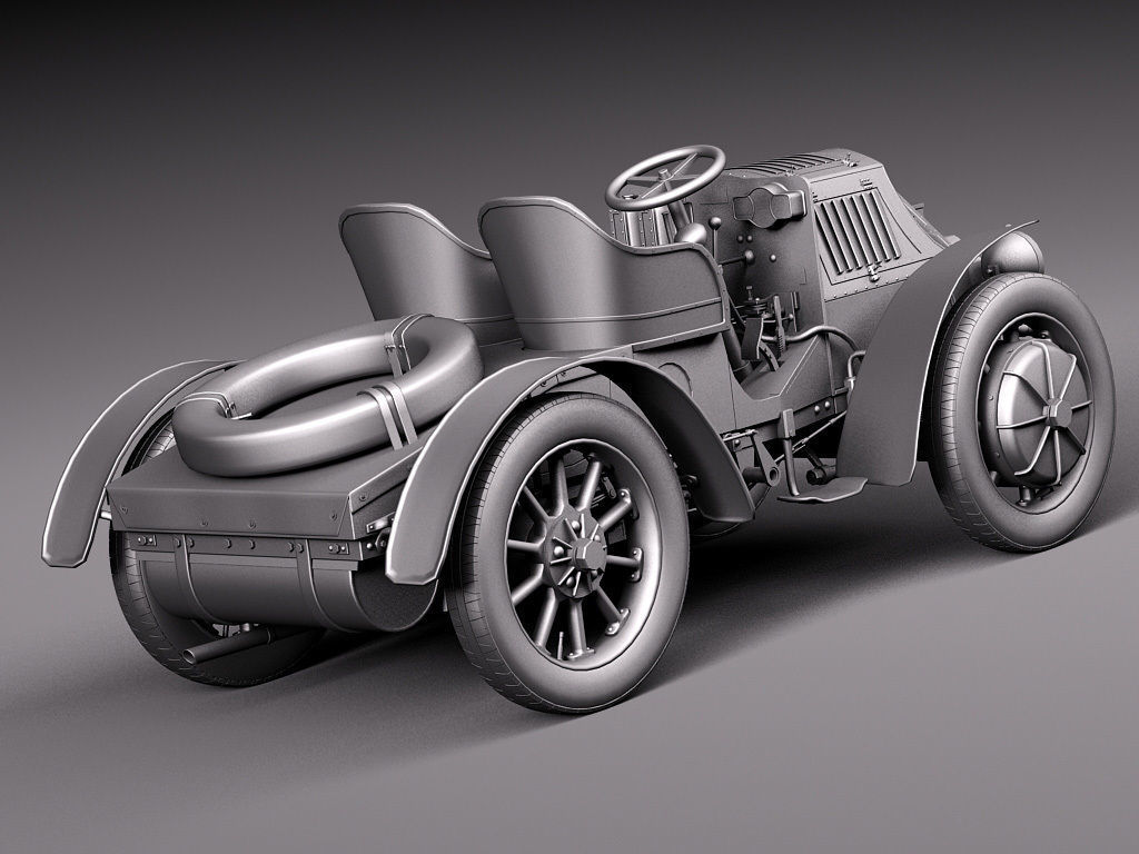  Lohner Porsche 1901 3D model_15
