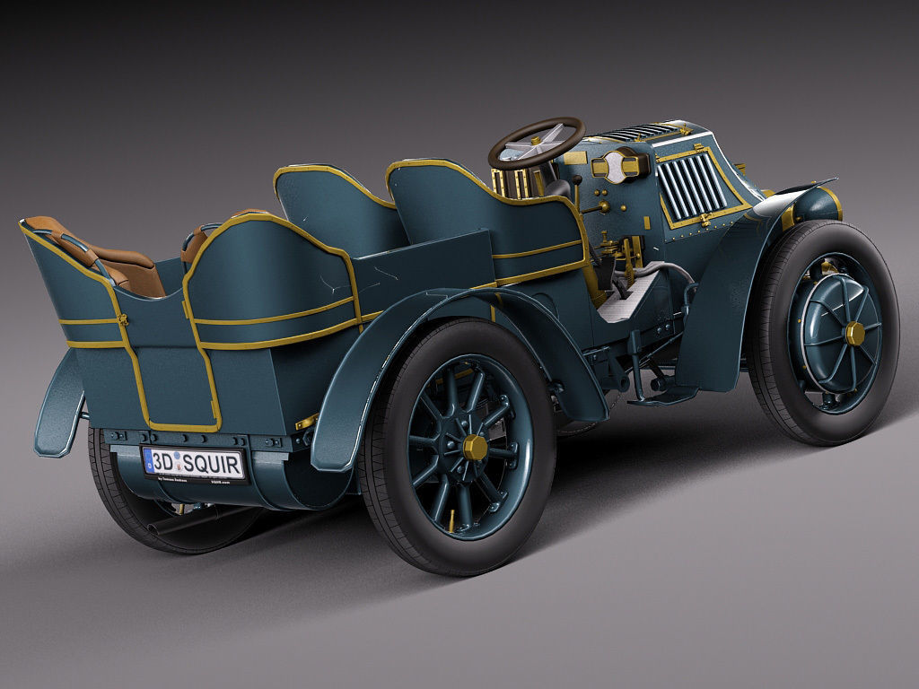  Lohner Porsche 1901 3D model_6