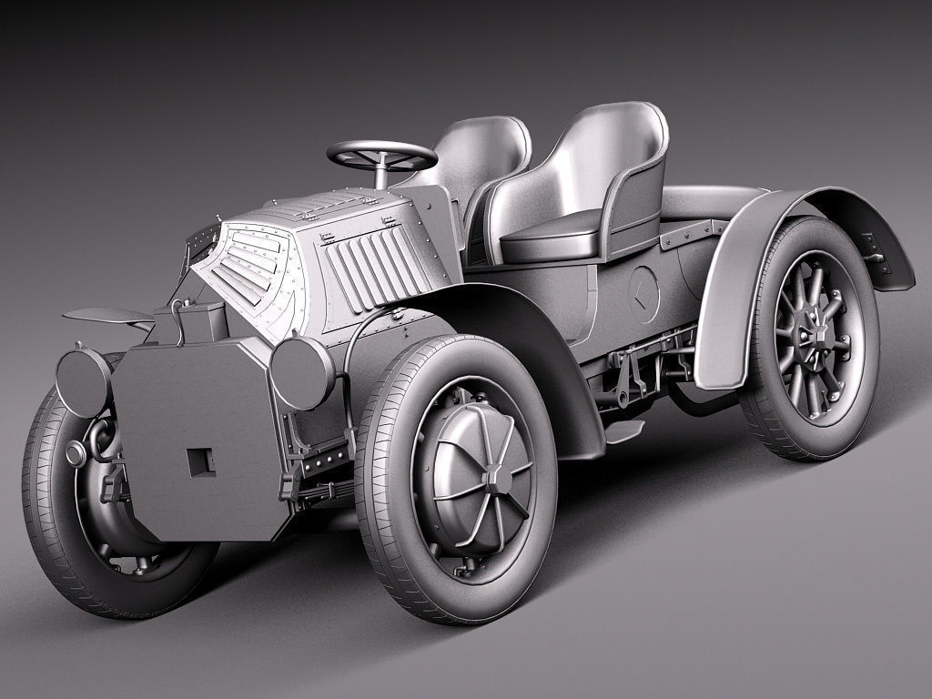  Lohner Porsche 1901 3D model_12