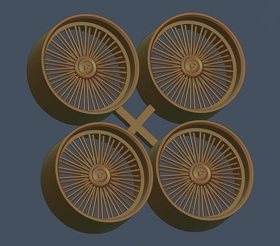 Forgiato wire wheels scale 1-24 1-25 with ring and without ring 3D print model