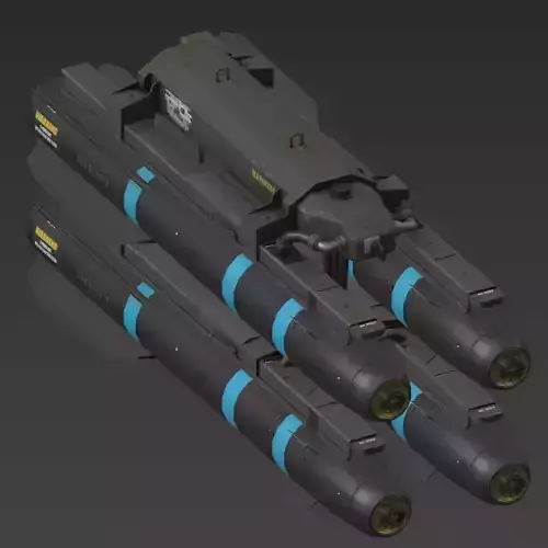 Helfire Missile Launcher Low-poly 3D model