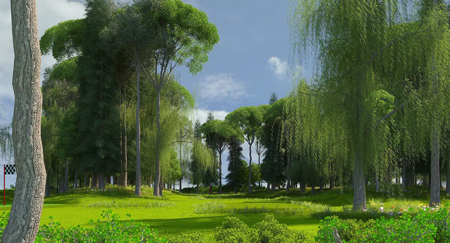Golf Course 01 3D model_0
