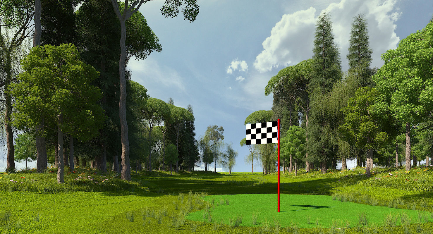 Golf Course 01 3D model_2